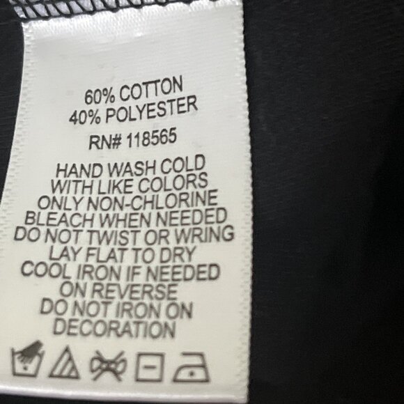 Quaker factory XL Black T-Shirt Top Sequin embellished Short Sleeve - Picture 5 of 5